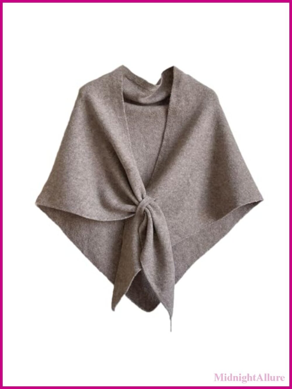 Knit Triangle Shawl Wrap Tie Knot Pashmina Scarf Cotton Polyester
